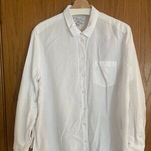 Madewell Oversized White Button Down shirt, Women's Large